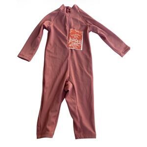 Kortni Jeane Baby Girl Pink Rash Guard Swimsuit NWT Sz 9m Swimwear Beachwear